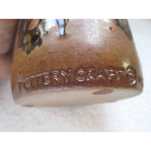 Pottery Craft USA, drip high glaze art pottery, 5 1/2" vase, very nice - Picture 3 of 9